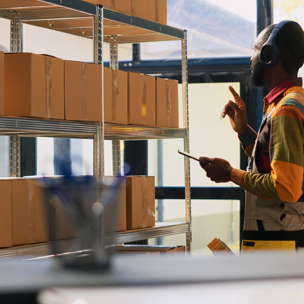 young-worker-organizing-products-depot-listening-music-headset-while-he-works-quality-control-warehouse-employee-checking-logistics-tablet-retail-store-delivery